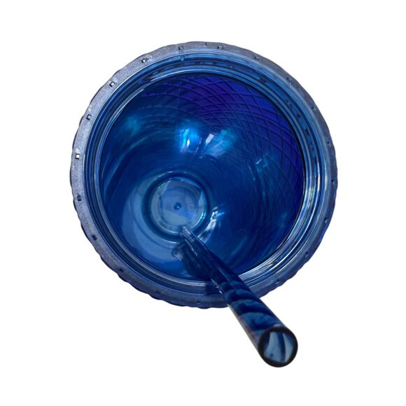 NWT Starbucks 2022 Holiday Azure Blue Jeweled Venti 24oz cold cup tumbler - Picture 7 of 10